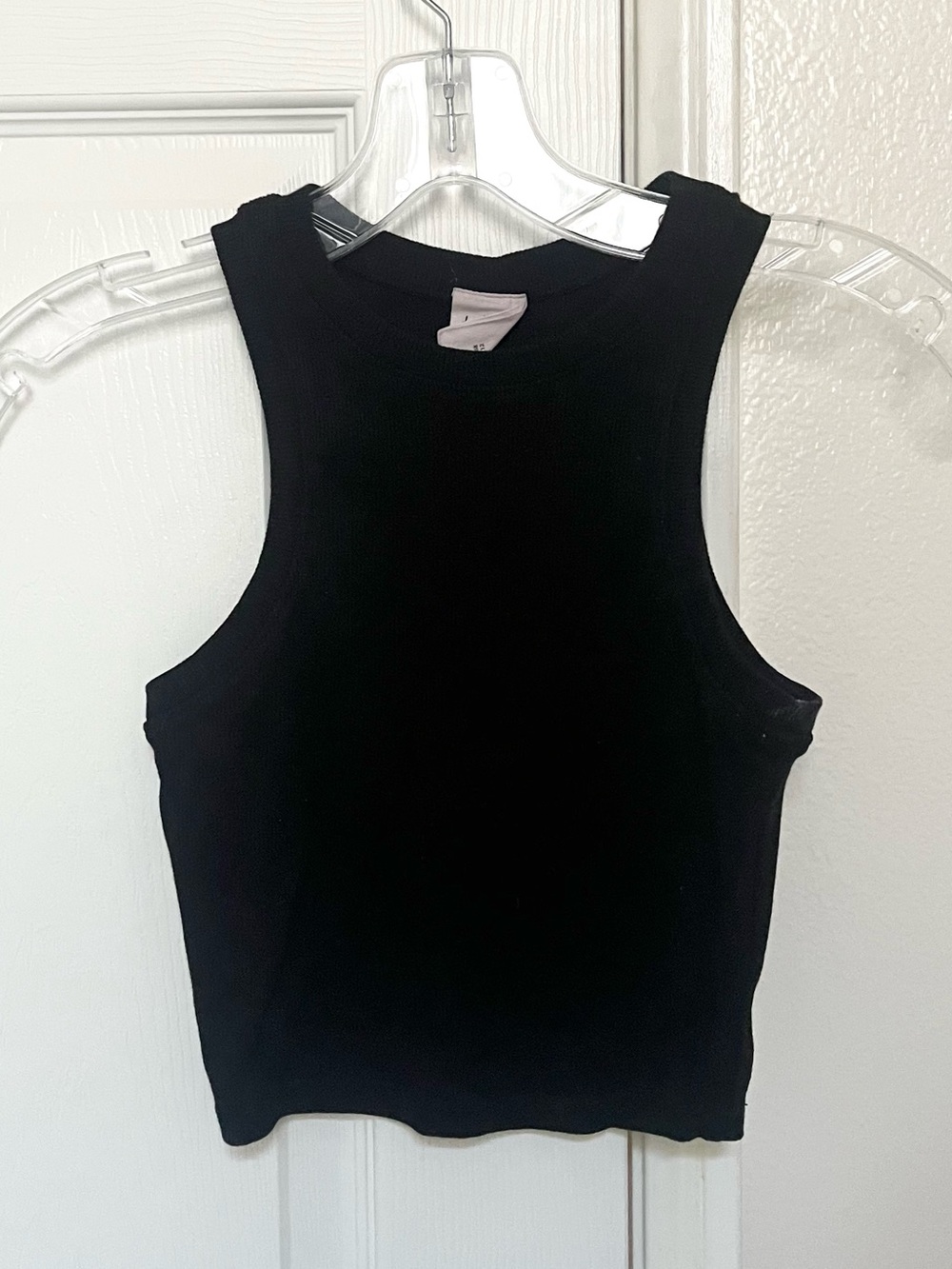 Tillys Destined black ribbed halter tank top